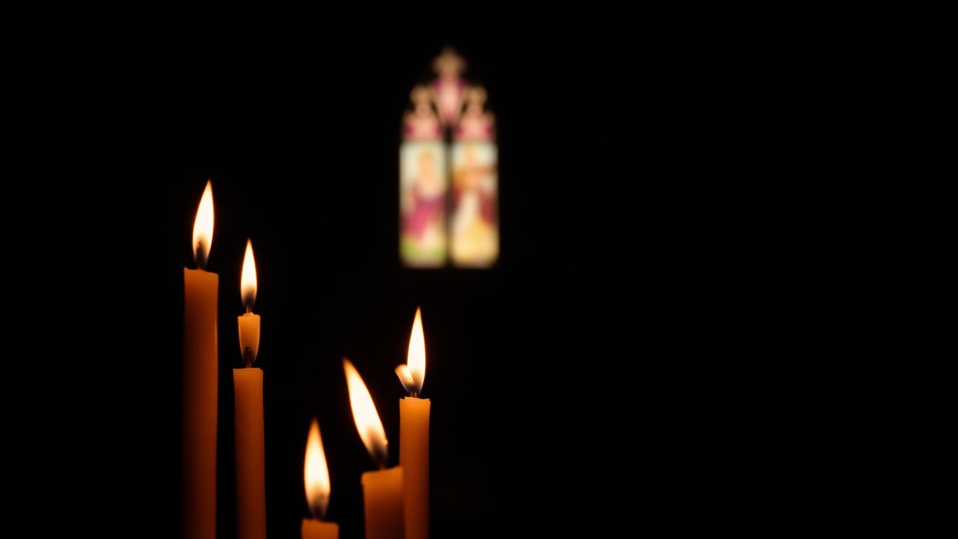 Candles in a church